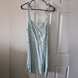 SO Sky Blue Floral Mini Dress